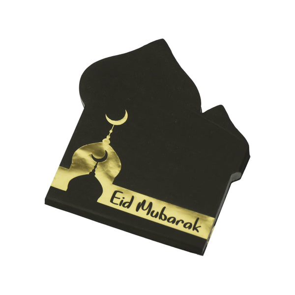 Eid Black and Gold Mosque Gold Stamping Foil Napkin