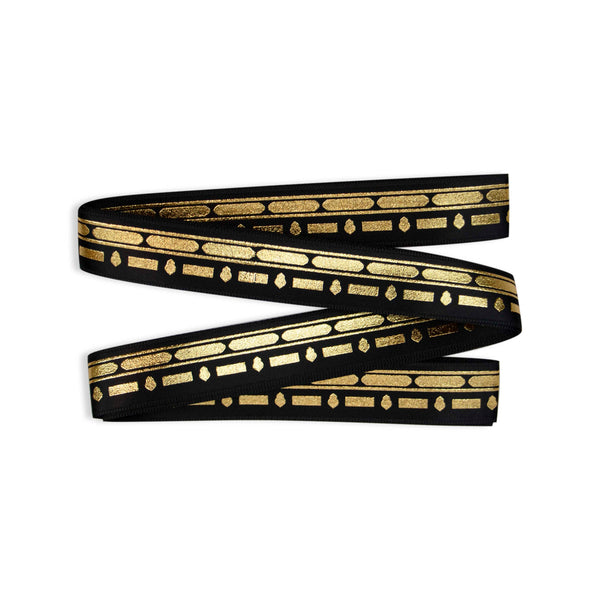 Umrah Kaaba Theme Gold Foil Satin Gift Ribbon