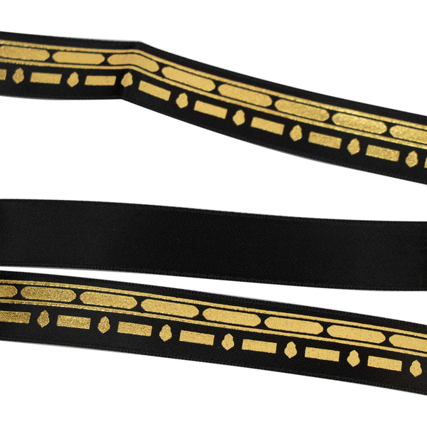 Umrah Kaaba Theme Gold Foil Satin Gift Ribbon