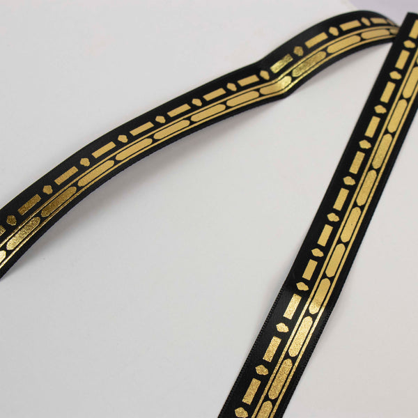 Umrah Kaaba Theme Gold Foil Satin Gift Ribbon