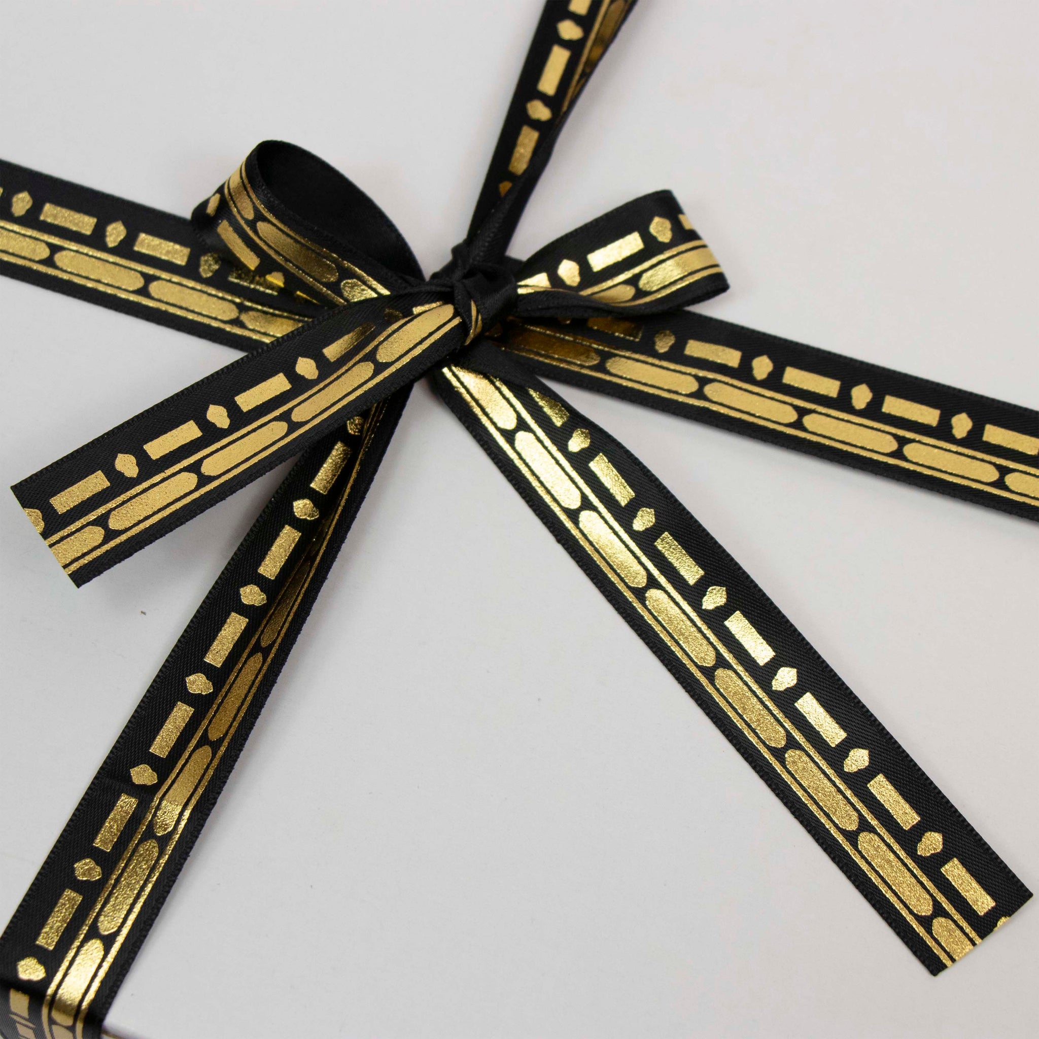 Umrah Kaaba Theme Gold Foil Satin Gift Ribbon