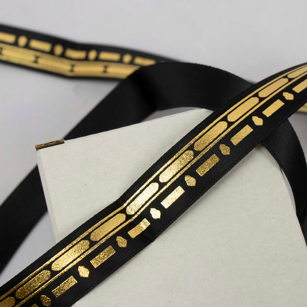 Umrah Kaaba Theme Gold Foil Satin Gift Ribbon