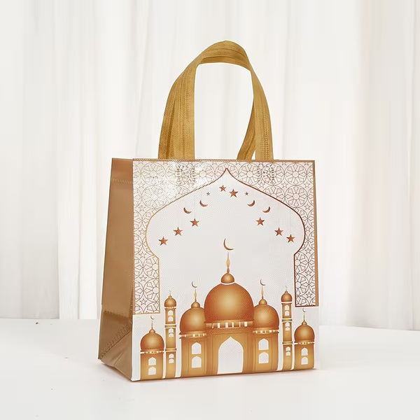 Ramadan / Eid Mubarak Gift Bag 1pc – Mosque Design - 23x22x11cm