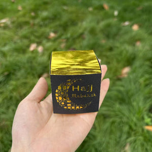 Hajj Mubarak Laser Cut Double-Layer Gift Box – Black
