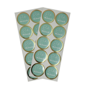 Eid Mubarak Gold Foil Stickers – Green & Gold Theme