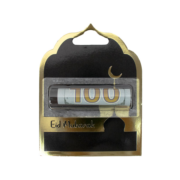 Eid Mubarak DIY Money Card Holder – Black Theme with Plastic Holder