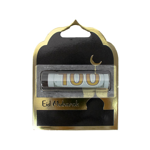 Eid Mubarak DIY Money Card Holder – Black Theme with Plastic Holder
