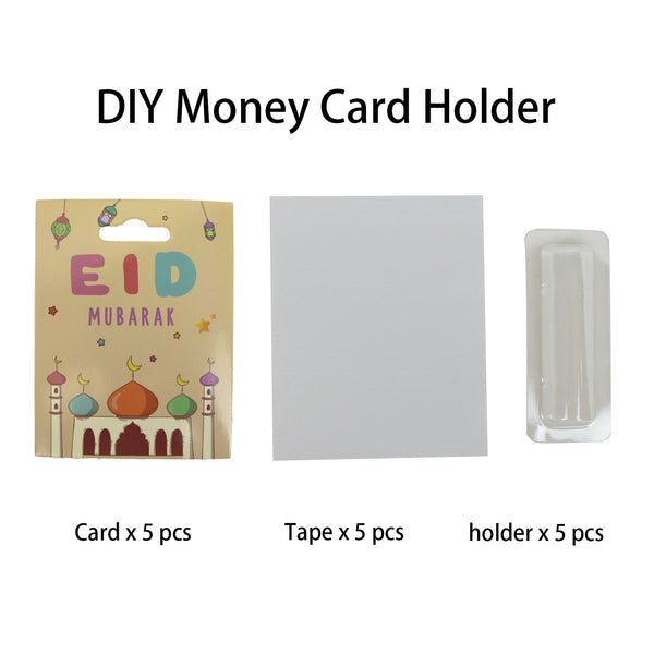 DIY Eid Mubarak Money Card Holder – Kids Edition with Plastic Holder