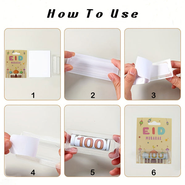 DIY Eid Mubarak Money Card Holder – Kids Edition with Plastic Holder