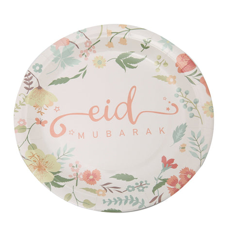 Eid Mubarak Plate - Vintage Floral