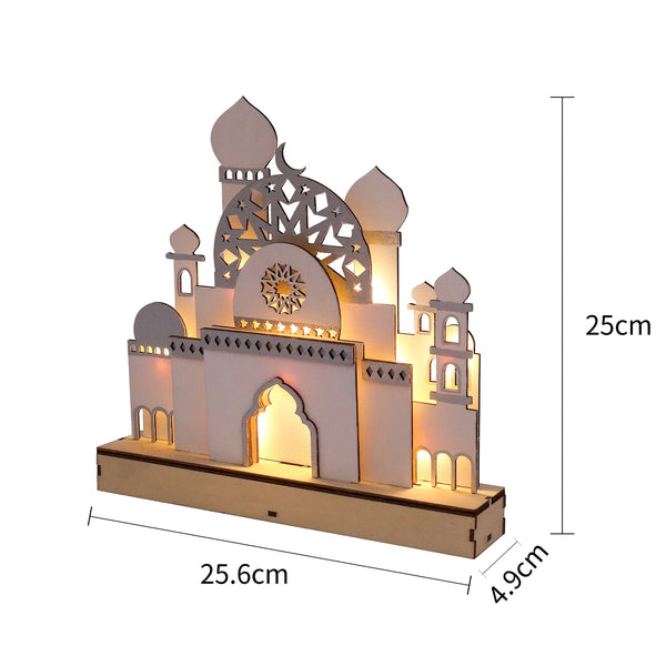 LED Wooden Mosque Decoration - White