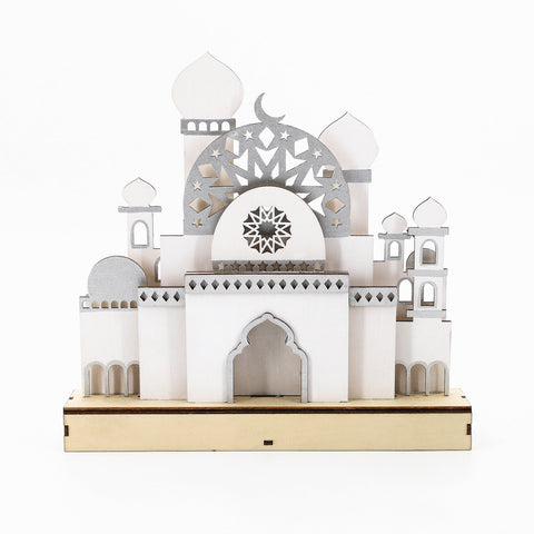 LED Wooden Mosque Decoration - White