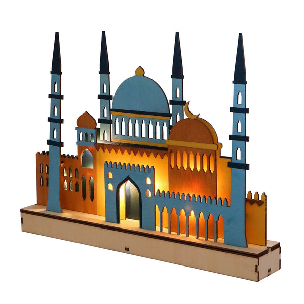 Large LED Wooden Mosque Decoration - Masjid