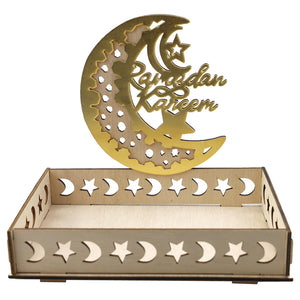 Wooden Craft Tray - Ramadan Kareem Gold