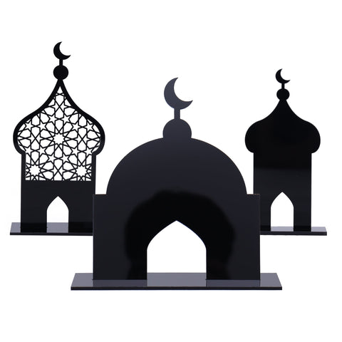 Mosque Design Acrylic Decoration - Black - 2024
