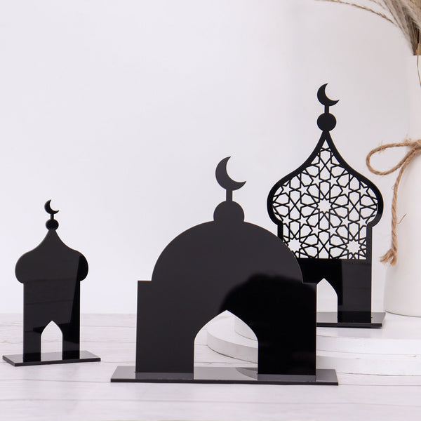 Mosque Design Acrylic Decoration - Black - 2024