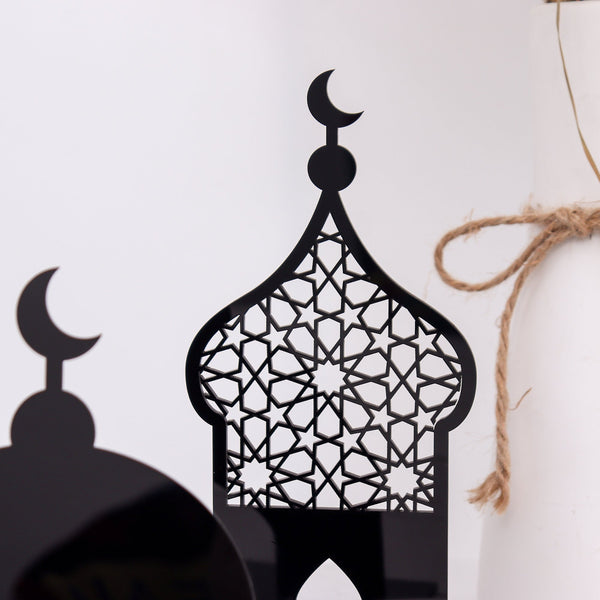 Mosque Design Acrylic Decoration - Black - 2024