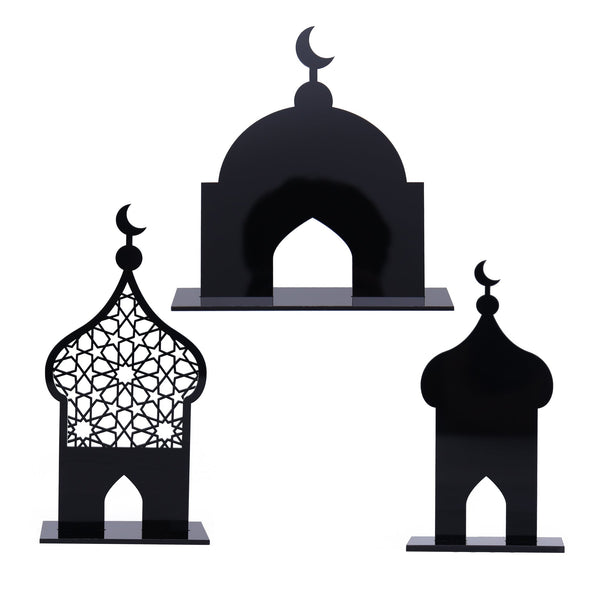 Mosque Design Acrylic Decoration - Black - 2024