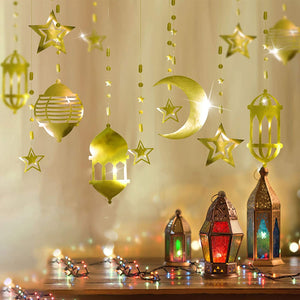 Foil Hanging Streamer Garland Decoration - Gold