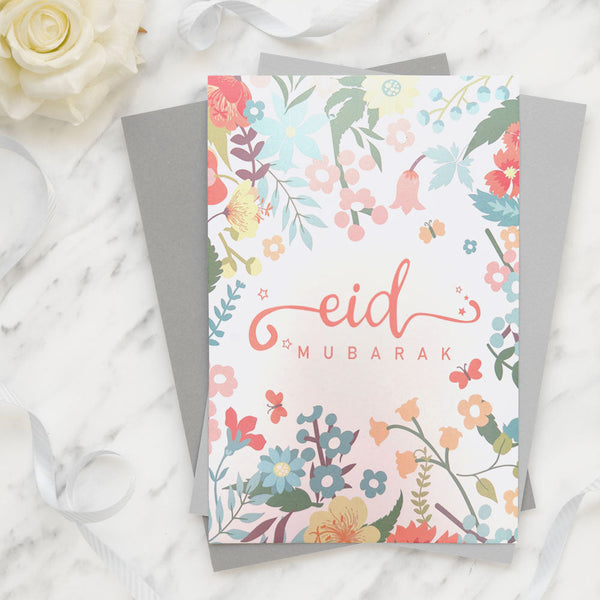 Eid Mubarak Cards - Vintage Floral (Pack of 5)