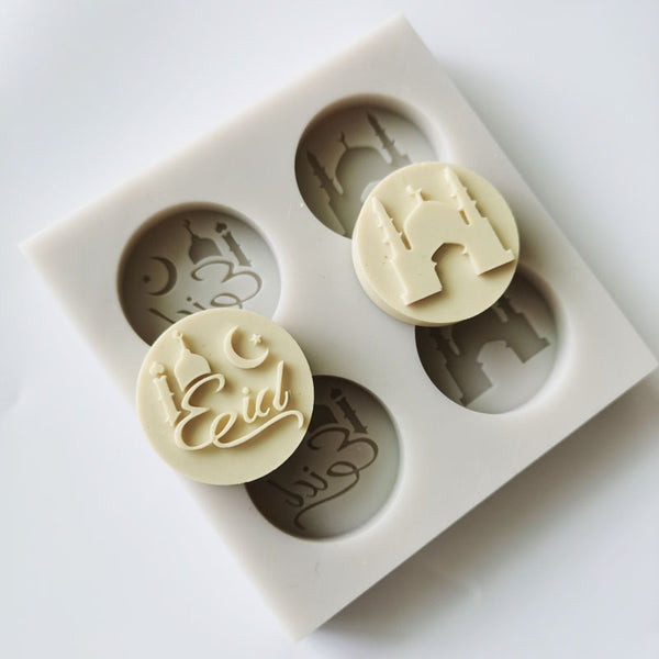 Eid Mubarak Silicone Fondant Moulds - Eid and Mosque