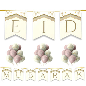 EID Mubarak 20 pc Decoration Set - Neutral