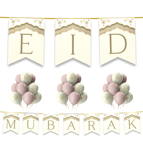 EID Mubarak 20 pc Decoration Set - Neutral