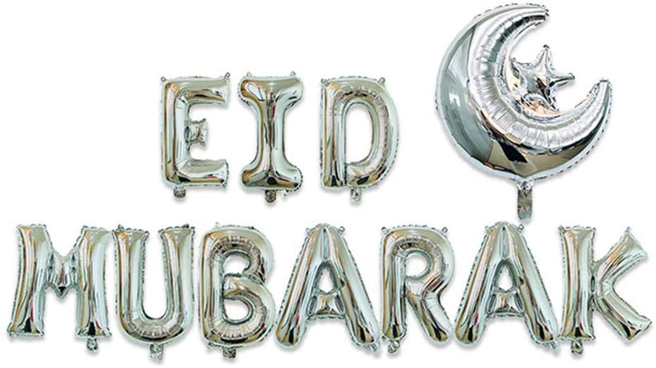 Eid Mubarak Foil Balloon Kit - Silver