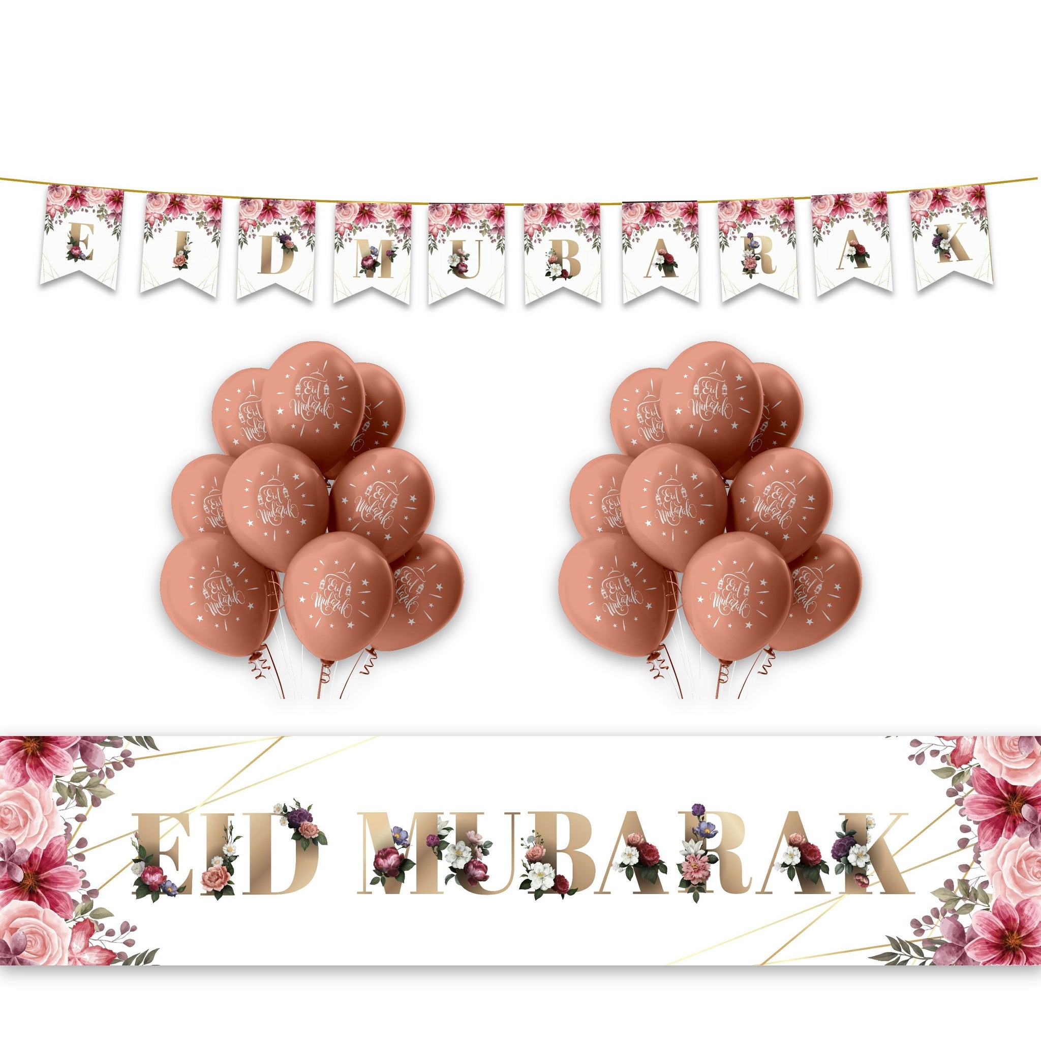 EID Mubarak Decoration Set - Pink Floral