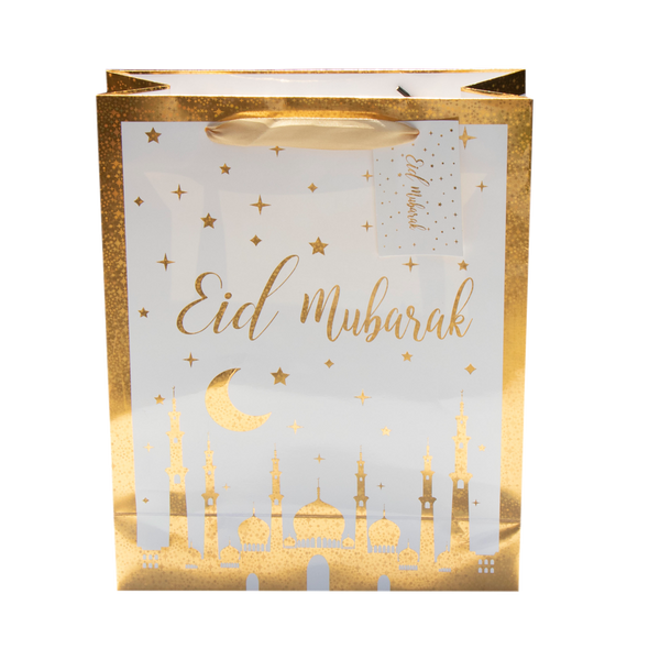 Eid Mubarak Gift Bag - Gold Mosque & Star