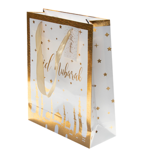 Eid Mubarak Gift Bag - Gold Mosque & Star