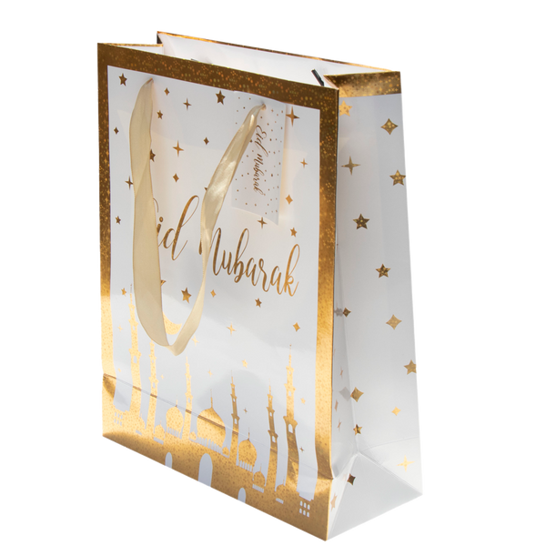 Eid Mubarak Gift Bag - Gold Mosque & Star