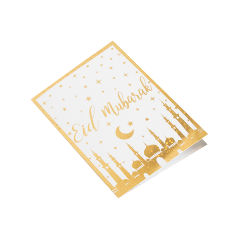 Eid Mubarak Cards - Gold Mosque & Star
