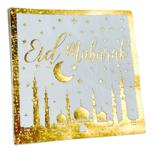 Eid Mubarak Napkin - Gold Mosque & Star