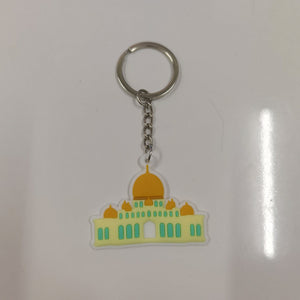 Muslim Mosque Shape PVC Keyring