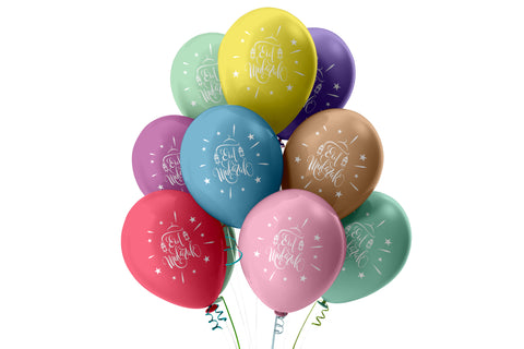 Eid Mubarak Balloons - Domes & Lanterns - Pastel