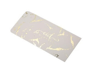 Eid Mubarak Money Envelopes - White & Gold Marble