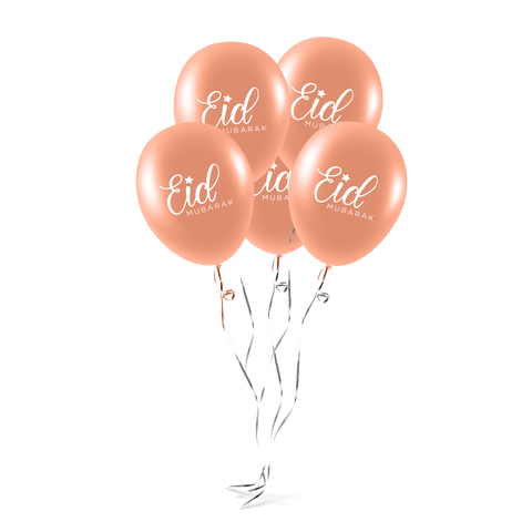 Eid Mubarak Balloons - Letters - Rose Gold