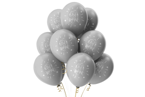 Eid Mubarak Balloons - Domes & Lanterns - Silver