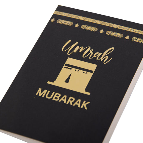 Umrah Mubarak Card - Black & Gold