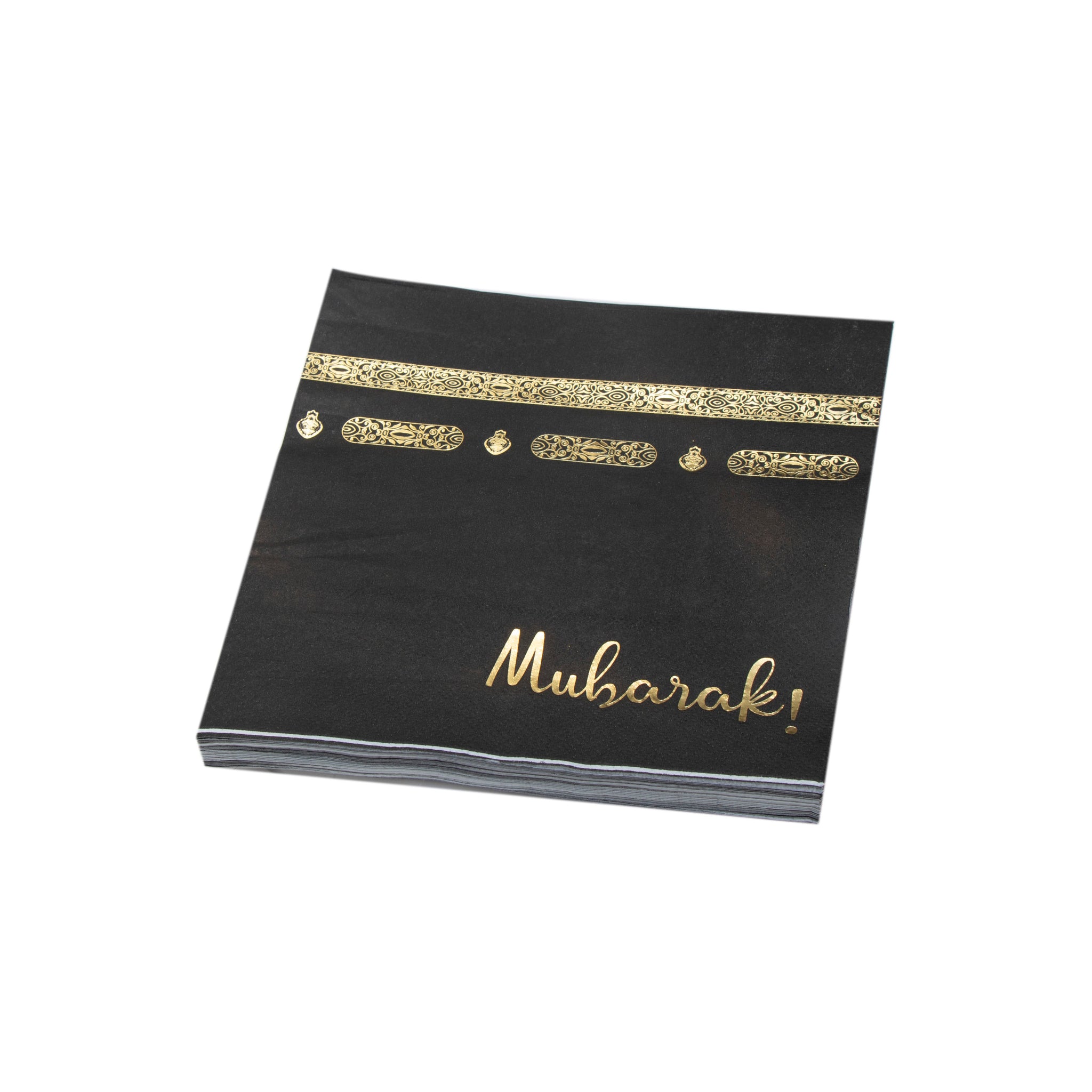 Mubarak Napkin - Black & Gold