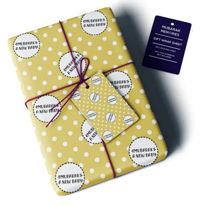 Mubarak A New Baby Gift Wrap Sheet - Polka Dot (Yellow)