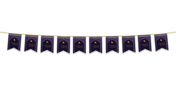 Ramadan Kareem Bunting - Purple & Gold Flags Decoration