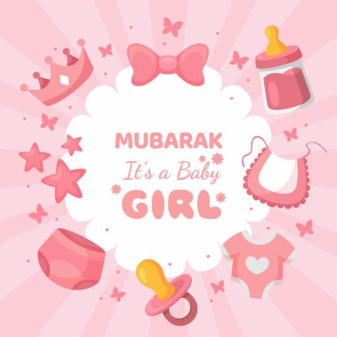 Mubarak It's a Girl Card