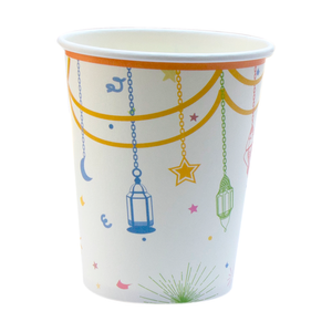 Eid Mubarak Paper Cup - Multicolour Lanterns