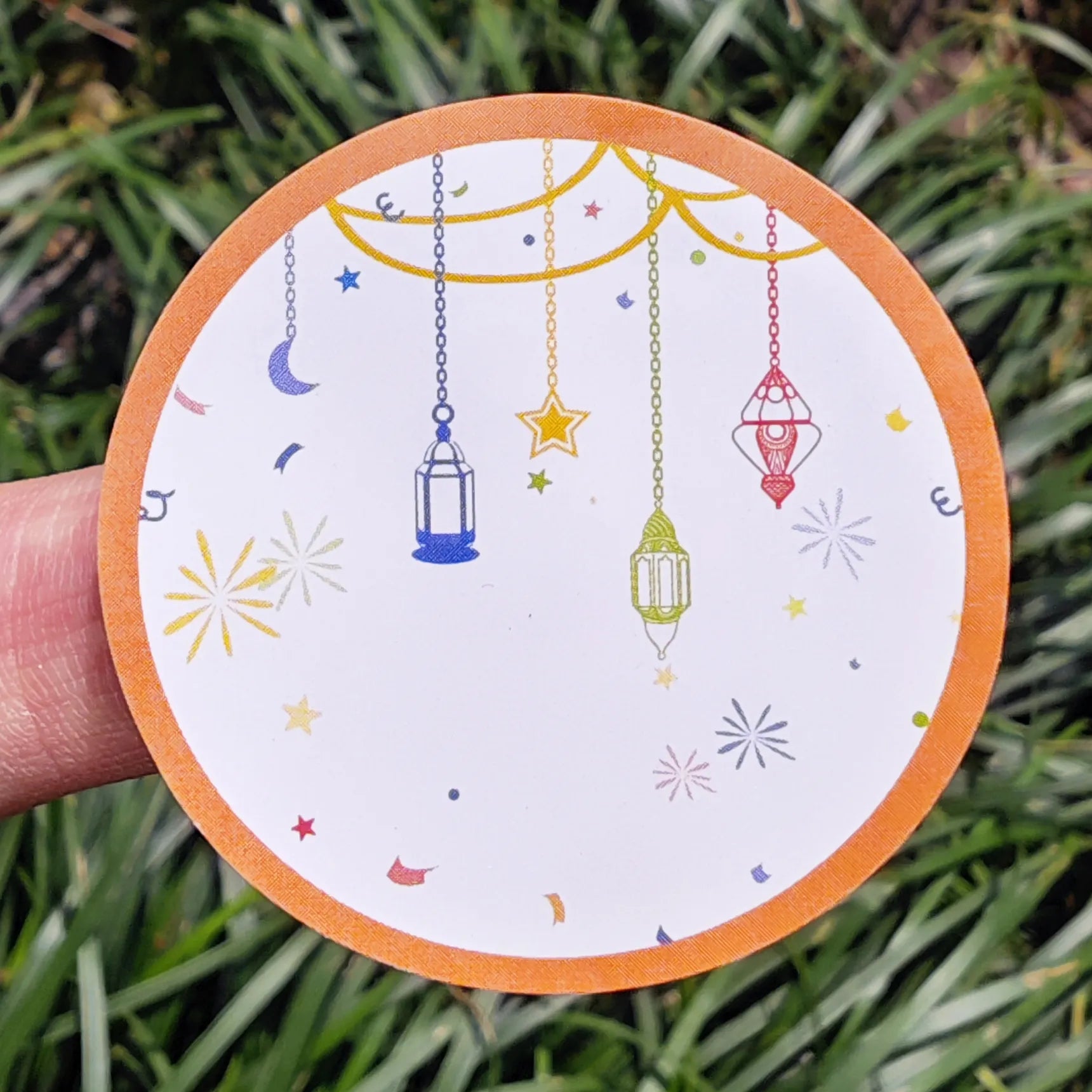 Eid Mubarak Stickers - Multicolour Lanterns